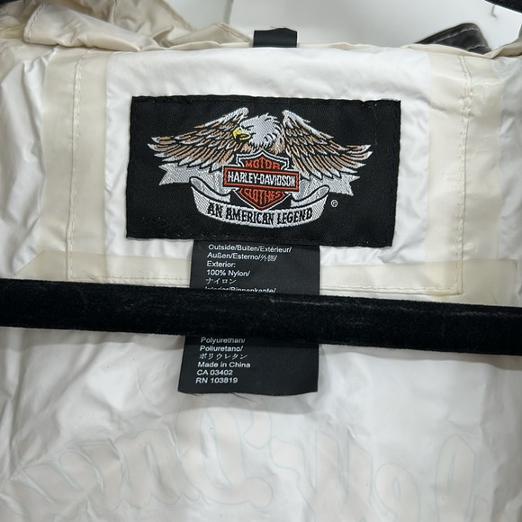 Harley Davidson Hooded Soft Shell Rain Jacket Size Small - Picture 4 of 6